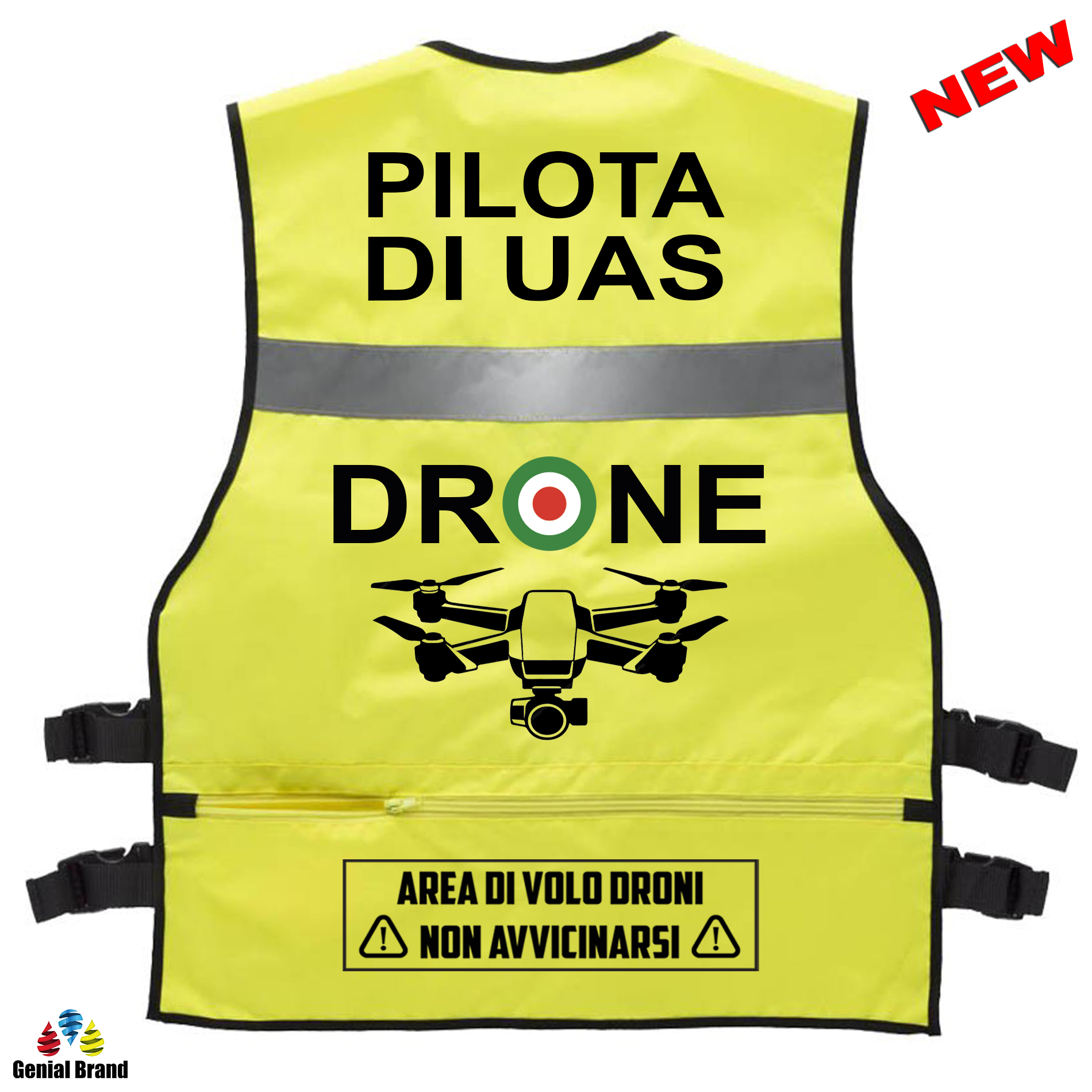 gilet pilota drone giallo